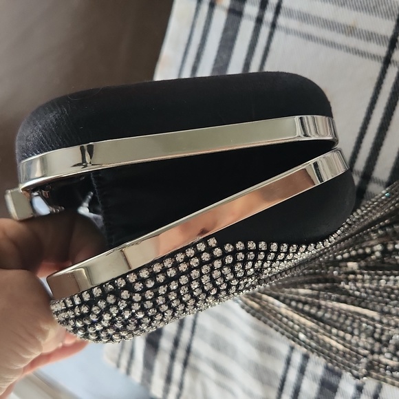 New Rhinestone Hard case Evening Bag - Picture 7 of 8